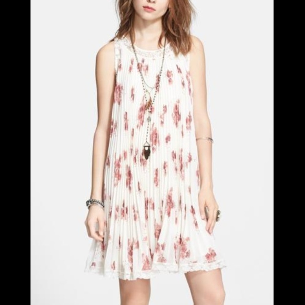 Free people accordion pleat chiffon dress